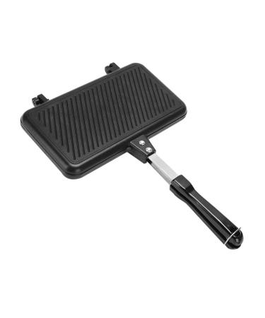 OUNONA Sandwich Pan Waffle Maker Flip Skillet Pan Steak Cake Baking Pans Sandwich Press Grill Comales para Tortillas Induction Frying Pan Flat Aluminum Egg Electric Frying Pan