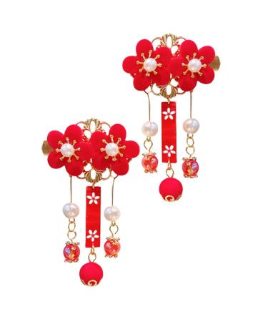 minkissy 1 Pair Tassel Antique Style Hair Clip Hair Clips for Childrens Barrettes Kid Hanfu Headdress Chinese Ancient Style Hairpin Hair Pin Hair Barrettes Hair Clips Girl Hair
