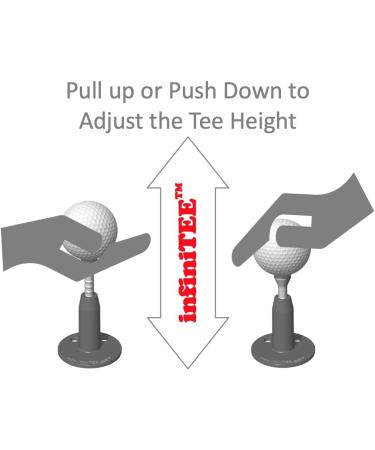 2022 infiniTEE Height Adjustable Golf Tee Set - Includes 3 Tees, Tee Holder, and Storage Bag - Buy Online on GoSupps.com
