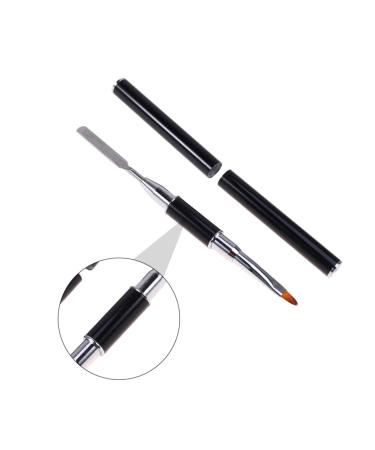 Ipetboom Extended Glue Cream Pen Poly Nail Extension Nail Brush Picker Dual-ended Nail Brush Nail Brush and Picker Dual-ended Poly Extension Brush Nylon Double Head The Brush