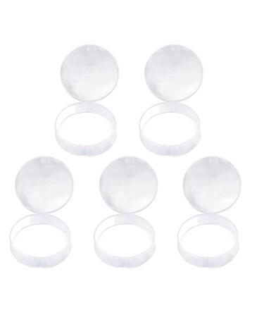 Wnvivi 5pcs Makeup Sponge Storage Box Portable Clear Cosmetic Sponge Box Cosmetic Egg Powder Puff Organizer Travel Case