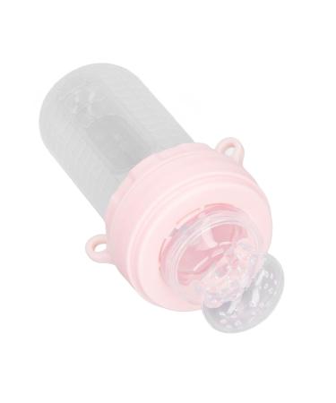 Silicone Baby Tooth Pacifier & Fruit Feed Dispenser - Leak-Proof Dust Protection Skin-Friendly Squeeze Spoon (Pink) - Buy Online on GoSupps.com