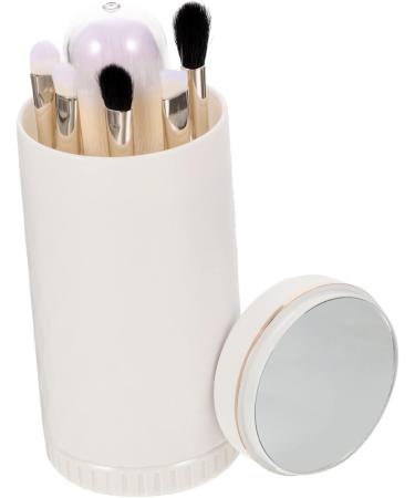 POPETPOP 3 Sets Makeup Brush Set Make up Brushes Makeup Brushes Makeup Brush Holder with Lid Mini Makeup Circle Brush Handle White Applicator Nanofiber Wool With Cover Travel - Buy Online on GoSupps.com