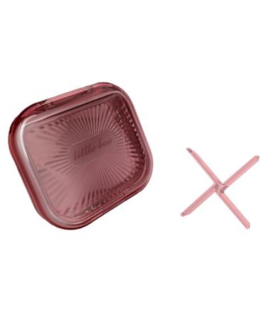 dijiusidy Portable Dental Case Braces Storage Box Seal with Partition Dust-proof Cotton Swab Holder for Travel Home Business Pink S S Pink