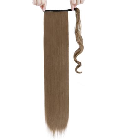 Ponytail Extension Wrap Around Long Straight Curly Clip in Hairpiece 32 Inch Brown Black Blonde for Women - Buy Online on GoSupps.com