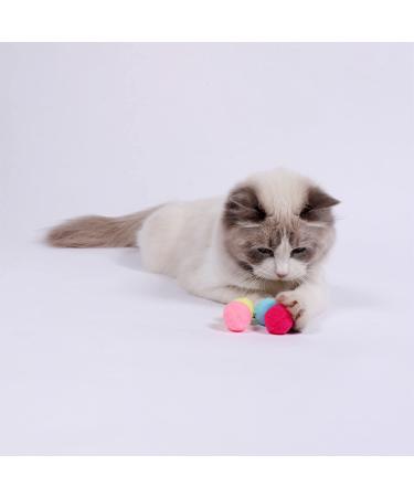 FUPUSUN 30pcs Soft Cat Toy Balls for Indoor Cats - Interactive and Quiet Pom Pom Toys for Kittens - 3CM Diameter - Buy Online on GoSupps.com