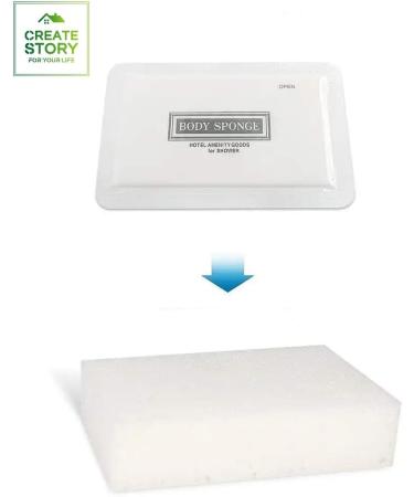 Travel Disposable Body Bath Wash Sponges - 10 Pack - Cleanse, Soothe, and Scrub Skin - Bathing Accessories - Buy Online on GoSupps.com