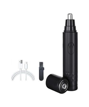 Ear and Nose Hair Trimmer for Men 2024 Professional Painless USB Rechargeable 360 Rotating Blade Waterproof Nose Hair Trimmers for Easy Cleansing Sideburns Eyebrows Ear Nose Hair Black