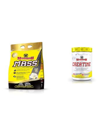MAMMOTH MASS: Weight Gainer High Calorie Protein Powder Workout Smoothie Shake Meal Replacement & Creatine 300gm NUTRITIONAL + SUPPLEMENT 15331 15 pound