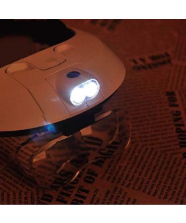 LED Lamp Light Headband Headset Head Jeweler Magnifier Magnifying Glass Loupe Small Gift - Buy Online on GoSupps.com