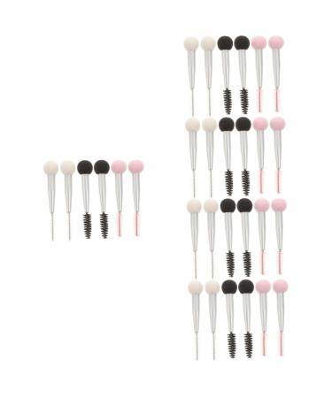 FRCOLOR 30 Pcs Double Ended Eyebrow Brush Kids Lipstick Mascara Eye Shadow Brush Child Liquid Eggs 8x1.4cmx5pcs As Shownx5pcs