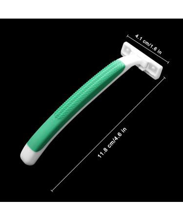 Bulk Disposable Razors - Individually Wrapped Green Twin Blade Razors with Safety Cap & Shaving Cream for Hotels Airbnb Shelters & Travel (50 Pack - Buy Online on GoSupps.com