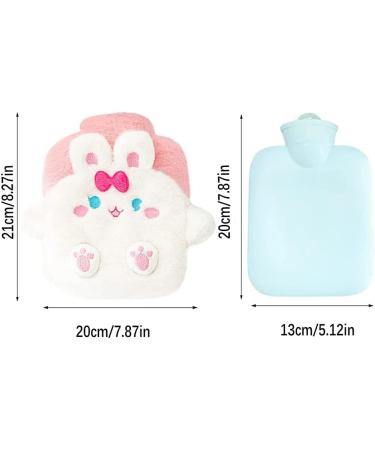 Komunj Rabbit Hot Water Bottle with Cover - 500ml Cuddly Heat Bottle for Children Removable & Washable - Buy Online on GoSupps.com