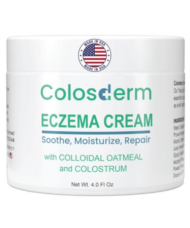 Eczema Cream for Kids & Adults Colloidal Oatmeal & Colostrum Daily Moisturizing Body Lotion for Sensitive Skin Soothing Eczema Treatment Relief for Dry & Itchy Skin Steroid- & Fragrance-Free 4 oz