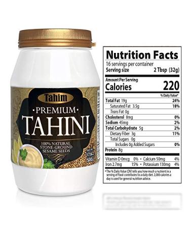 Tahim Premium Tahini - 100% Pure Sesame Vegan Paste, 500g - Buy Online on GoSupps.com