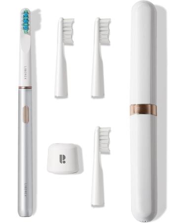 Liberex X1 Sonic Electric Toothbrush - Wireless Rechargeable with Travel Case and Smart Timer - Anti-Splash Motor - Slim Metal Handle - Buy Online on GoSupps.com