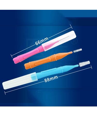 40pcs Interdental Brush Set - I Shape Handheld Oral Hygiene Tool - Travel Pink 0.7mm - Perfect for International Shipping - Buy Online on GoSupps.com