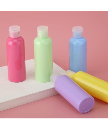TOUREAL 100ML Travel Bottle Set (5 pcs) - Empty Cosmetic Filling Bottles with Funnel - Multi-Colored Flip Cap Donor Containers for International Shipping - Buy Online on GoSupps.com