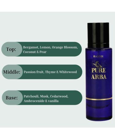 Hamidi PURE ARBA Water Perfumes for Women & Men Long-Lasting Perfume 30ML (1.01 OZ) Invigorating Unisex perfume Indulge In The Luxurious Essence Of This Alluring Fragrance - Buy Online on GoSupps.com