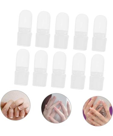 FRCOLOR 40 Pcs Nail Case Soak off Remover Caps Gel Polish Protector Nail Polish Soaker Latex Nail Guard Fingertip Protector Nail Art Tips Cover Shield Reusable Plastic Manicure Barrier 4x2cmx2pcs As Shownx2pcs - Buy Online on GoSupps.com