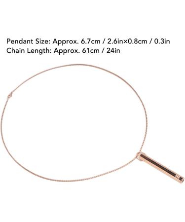 Mindful Breathing Necklace Skin Friendly Stress Relief Mindful Necklace Titanium Steel for Women for Daily Wear Rose Gold - Buy Online on GoSupps.com