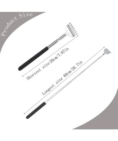 High-Quality Stainless Steel Back Scratcher | Adjustable 20-68cm | Best Black Back Scratchers for Itching Relief - Buy Online on GoSupps.com