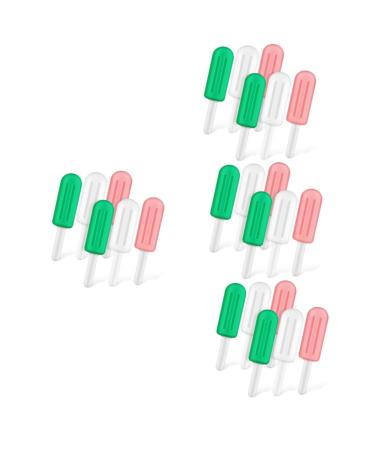 LALAFINA 24 STK EIS on the silicone to chew tooth chewing gum chewing gum for children's braces accessories forersal compartments Dnom dose of jaw training chewing monbons chewing gum made of silicone as shown x 4 pieces mediumx4pcs