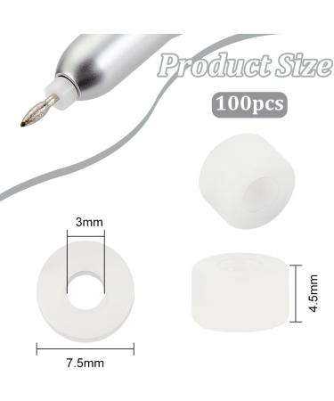 OLYCRAFT 100Pcs White Nail Drill Bits Caps - 3mm Hole Flat Round Protector Caps - Nail Tech Supplies for Electric Nail Filer - Nail Art Tools Dust Cover - Buy Online on GoSupps.com