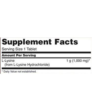 Now Foods L-Lysine 1000 mg Double Strength - 100 Tabs 4 Pack - Buy Online on GoSupps.com