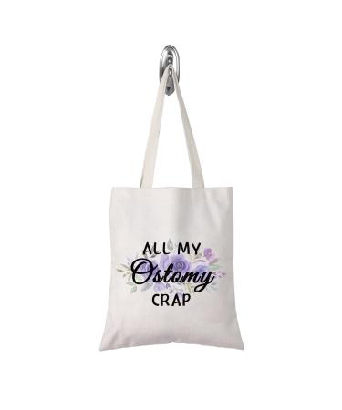 TSOTMO Ostomy Warrior Gift All My Ostomy Crap Medical Alert Pouch First Aid Kit Emergency Kit (Ostomy Crap tote)