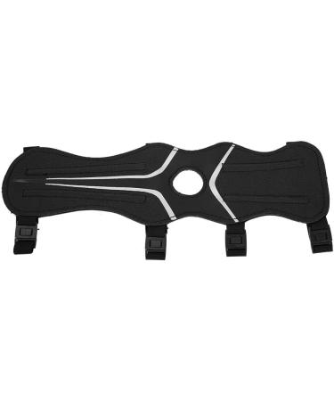 Tihebeyan Adjustable Nylon Archery Arm Guard with 4 Elastic Straps - Black - Buy Online on GoSupps.com