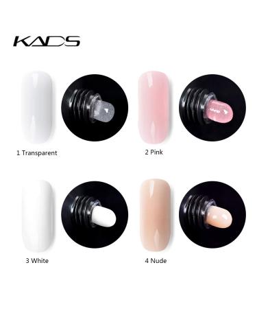 Professional KADS Nail Extension Gel Kit - All-in-One French Nail Builder with 4 Gels Nail Tips & Brush #8 for Perfect Nails - Buy Online on GoSupps.com
