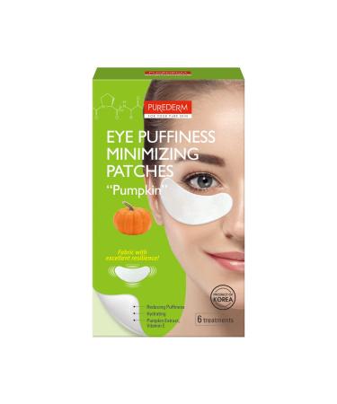 Purederm Pumpkin Eye Puffiness Minimizing Patches - 6 Treatments with Vitamin E for Hydrated and Reduced Puffiness Around Eyes - Buy Online on GoSupps.com