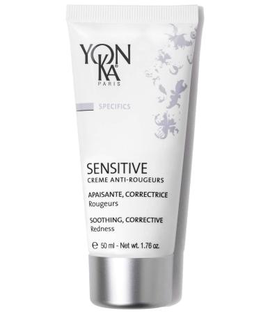 Yon-Ka Sensitive Skin Cream Anti-Redness Rosacea and Redness Relief Color Corrector with Natural Green Mineral Pigments Fragrance-Free 50ml