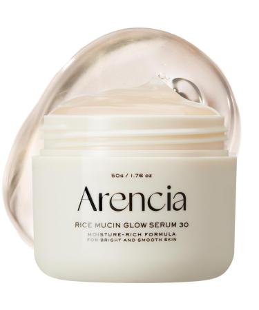 Arencia Rice Mucin Overnight Glow Masque facial s rum 30 50 g repulpe la peau avec acide hyaluronique