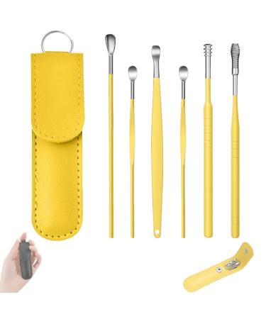 Pleteffect Ear Cleaner Pleteffect Ear Cleaning Set Portable Ear Cleaning Kit for Adults Kids The Most Professional Ear Cleaning Master in 2024 Earwax Cleaner Tool Set(Yellow)