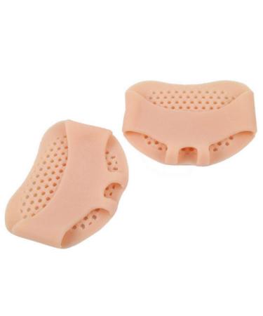 Silicone honeycomb forefoot cushion 5 pairs of breathable foot cushions made of soft gel with foot pads football pads for pain relief (skin color)
