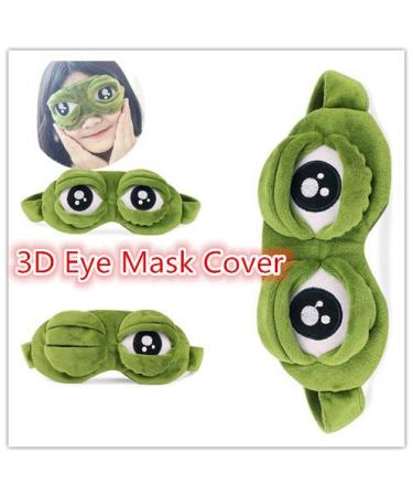 Clearance! Sandistore Funny Cute Frog 3D Sleep Eye Mask for Girls, Women, Men, Kids - Blackout Contoured Design - (1 PCS) - Buy Online on GoSupps.com