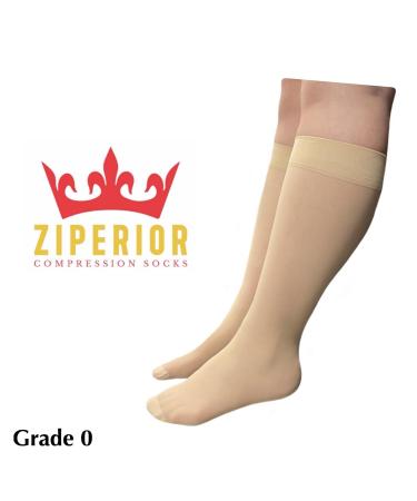 Buy 8-15 mmHg Sheer Compression Calf Shin Leg Socks - Ultra Thin Closed Toe - Nude - 3X-Large | International Shipping Available - Buy Online on GoSupps.com