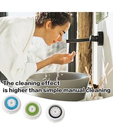 TECKI 3 Pieces Facial Cleansing Brush - Replacement Head for Electric Facial Cleansing Brush Cleaning Tools for Deep Face Cleaning Acne Removal Face Massage - Buy Online on GoSupps.com