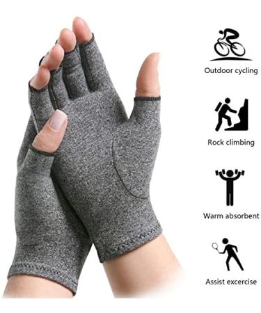 Buy Arthritis Compression Gloves for Pain Relief | Warmth & Support for Hands & Fingers - Gray Large - Buy Online on GoSupps.com
