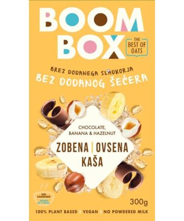 BOOM BOX Chocolate Banana Hazelnut Oatmeal - 300 g - Energizing Breakfast CereaL