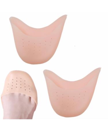 BeeSpring 2 Pcs Ballet Dance Toe Pads Soft Silicone Gel Toe Covers High Heels Toe Caps for Women Girl Toe Protector with Breathable Hole