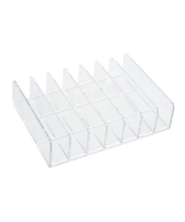 FRCOLOR Eyeshadow Organizer Makeup Holder With Compartments Transparent Makeup Organizer For Eyeshadow Powder Lipstick For Dressing Table Storage 17x125cm Transparent