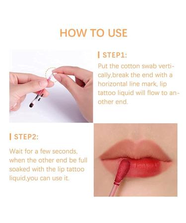 ZITOOP 20pcs Tattoo Lipstick Cotton Swab Lip Tint - Nude | Waterproof & Durable Lipstick | Portable Non-Stick Lip Tint - Buy Online on GoSupps.com