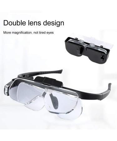 USB Rechargeable Headband Magnifier Head Mounted Magnifying Glasses with 2 LED Lights & Removable Lensesfor Reading Close Work Small Gift - Buy Online on GoSupps.com