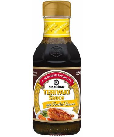 Kikkoman | Teriyaki Sauce Sesame 250Ml | Teriyaki Sauce with Toasted Sesame | Based on naturally brewed soy sauce | For Your Favourite Dish - Buy Online on GoSupps.com