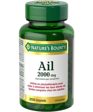 Nature's Bounty Garlic 2000mg 200 Tablets - Support Heart Health and Immune System - Buy Online on GoSupps.com