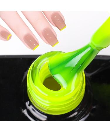 6color Gel Nail Polish Soak Off UV Gel Semi Permanent Nail Art UV Gel Varnish Led Cured 15ml Nail Polish for Nail Art Design - (Color: Multi) - Buy Online on GoSupps.com