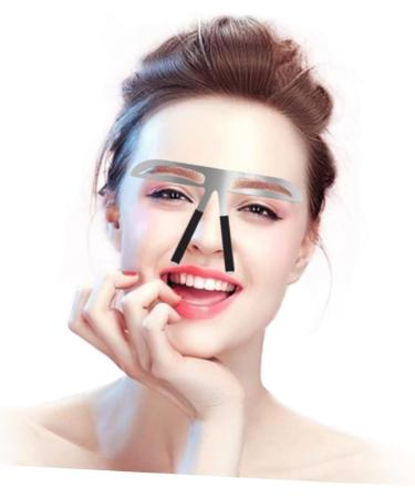 Ipetboom 2pcs Assistant Shaper Stencil Three-point Eyebrow Ruler Template Balance Ruler Stainless Steel Miss - Buy Online on GoSupps.com